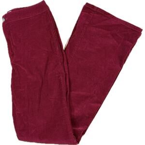 True Craft Garnet Red Burgundy Corduroy High-Rise Flare Leg Pants Pants Womans 4